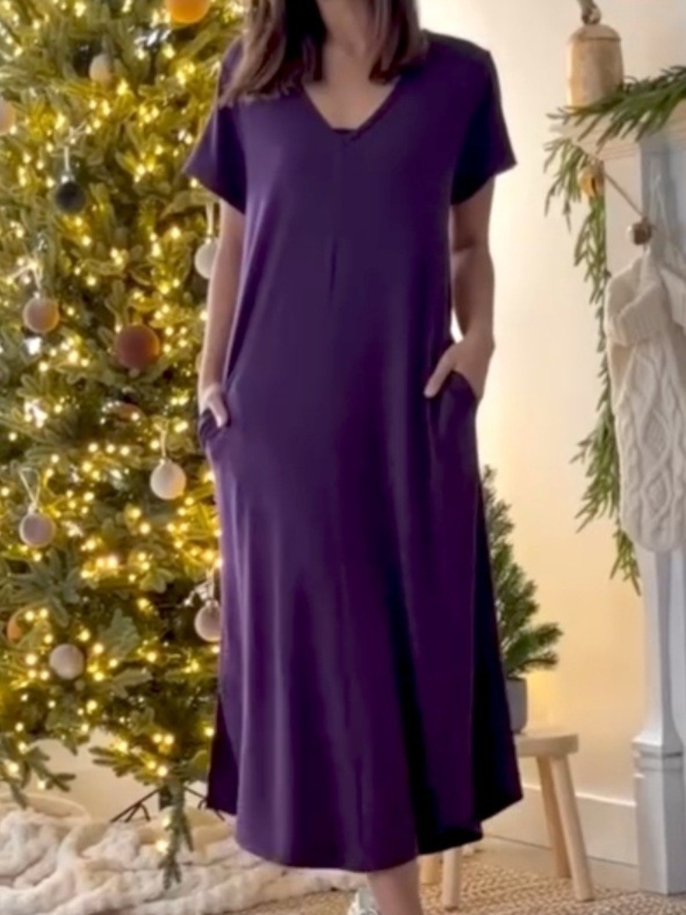 Smash+Tess Sunday Midi Dress im Plum